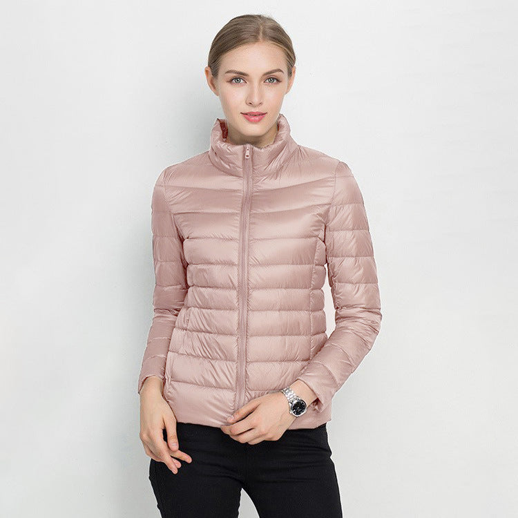 Vertical Collar Slim Fit Down Jacket