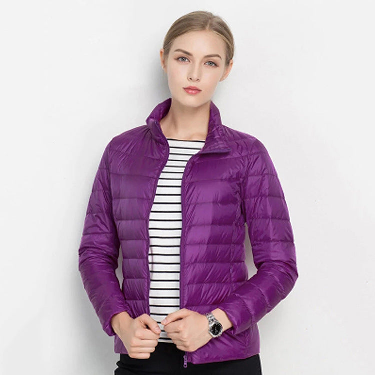 Vertical Collar Slim Fit Down Jacket