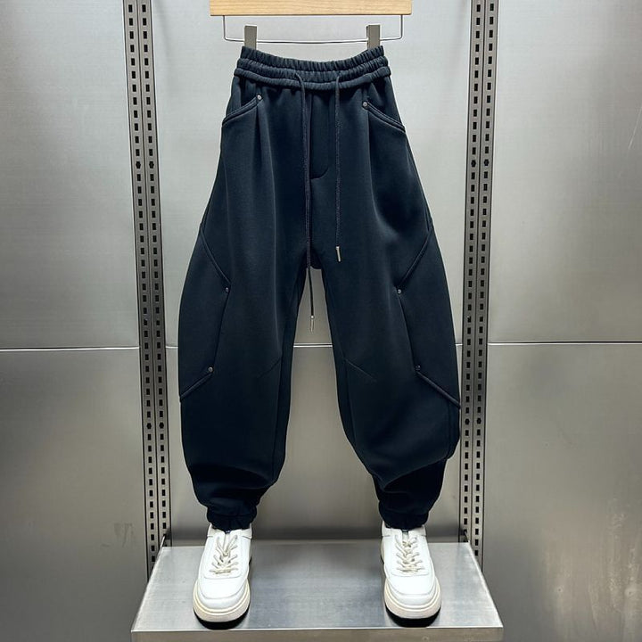 Men's Drop Crotch Jogger Pants Oversized Panelled Seam Detail Streetwear Baggy Sweats