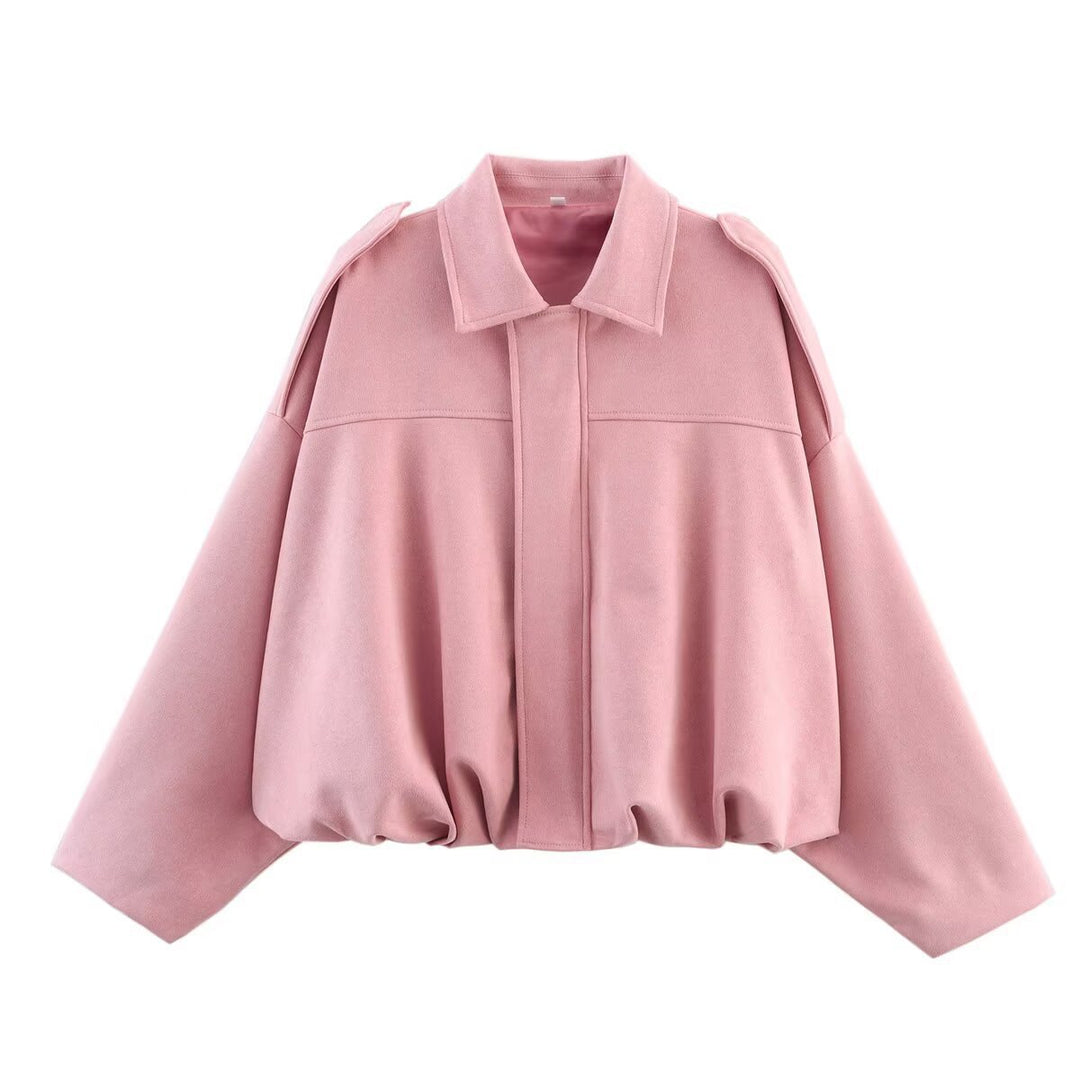 Women'S Lapel Zipper Jacket