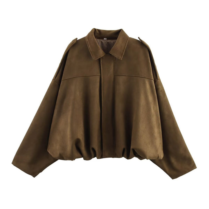Women'S Lapel Zipper Jacket