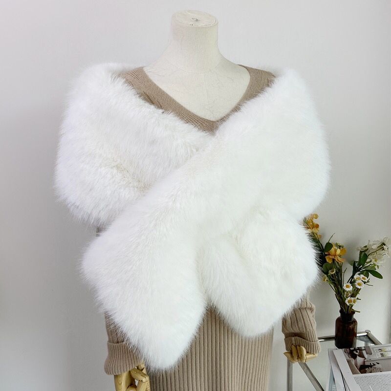 Shawl Fur Collar Scarf