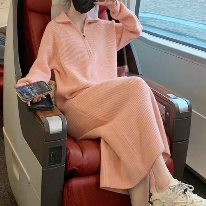 French Long Sleeve Base Dress