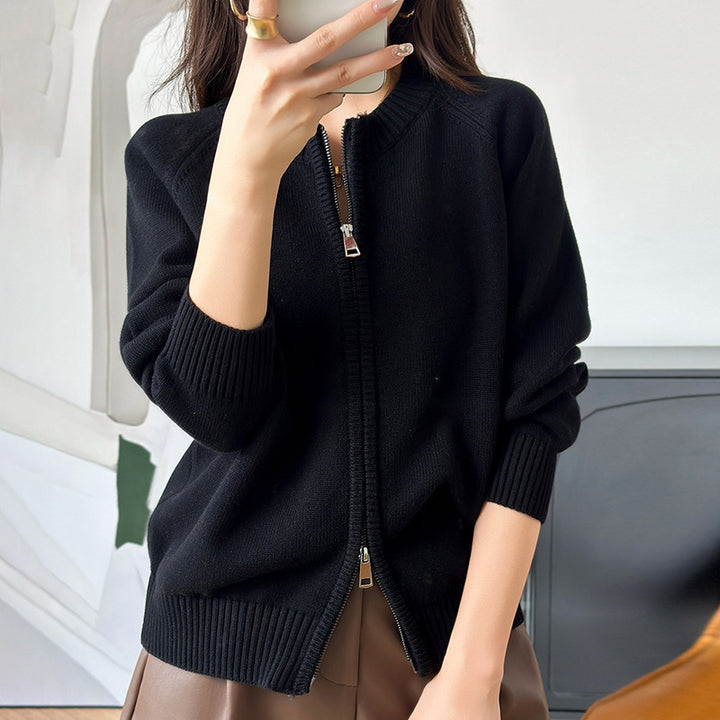 Knitted Zip Cardigan