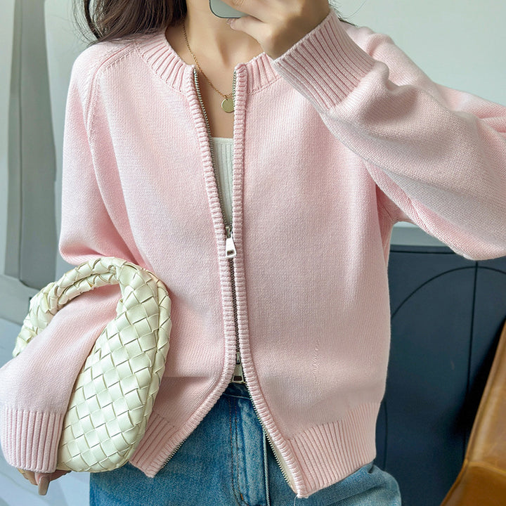 Knitted Zip Cardigan