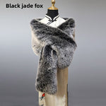 Black Jade Fox Wide Shawl