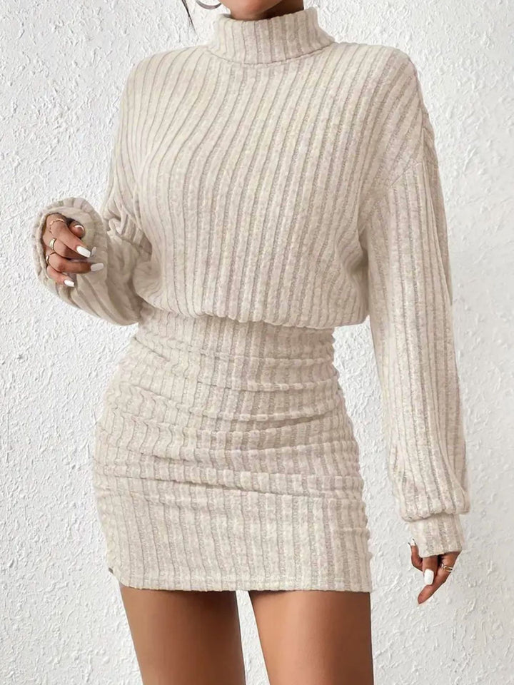 High Collar Pit Sexy Dress