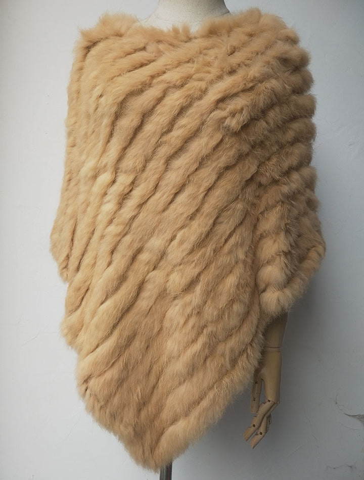 Rabbit Hair Woven Triangle Shawl