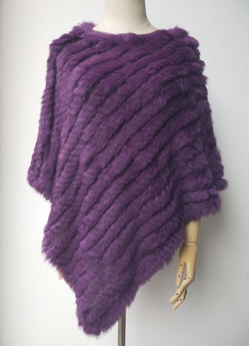 Rabbit Hair Woven Triangle Shawl