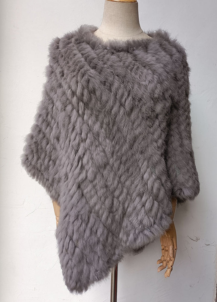 Rabbit Hair Woven Triangle Shawl