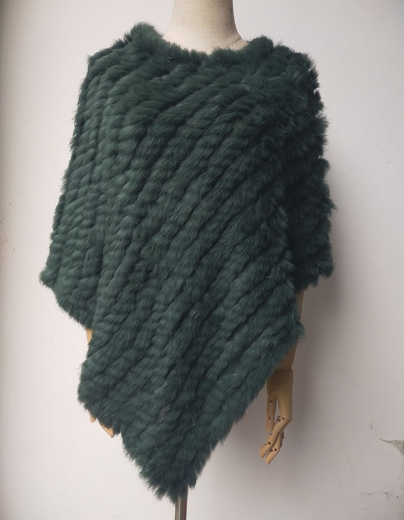 Rabbit Hair Woven Triangle Shawl