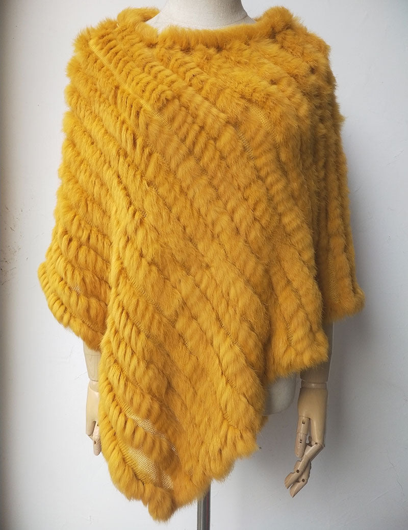Rabbit Hair Woven Triangle Shawl