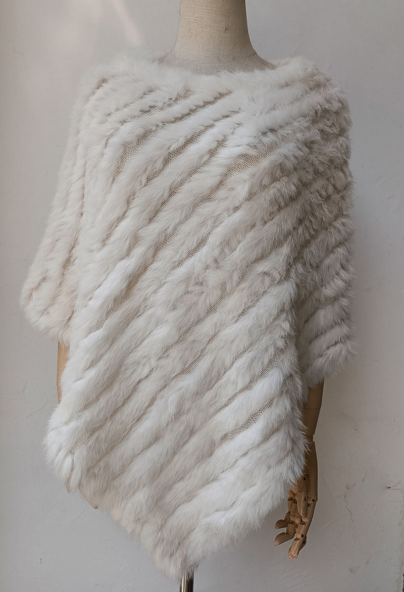 Rabbit Hair Woven Triangle Shawl