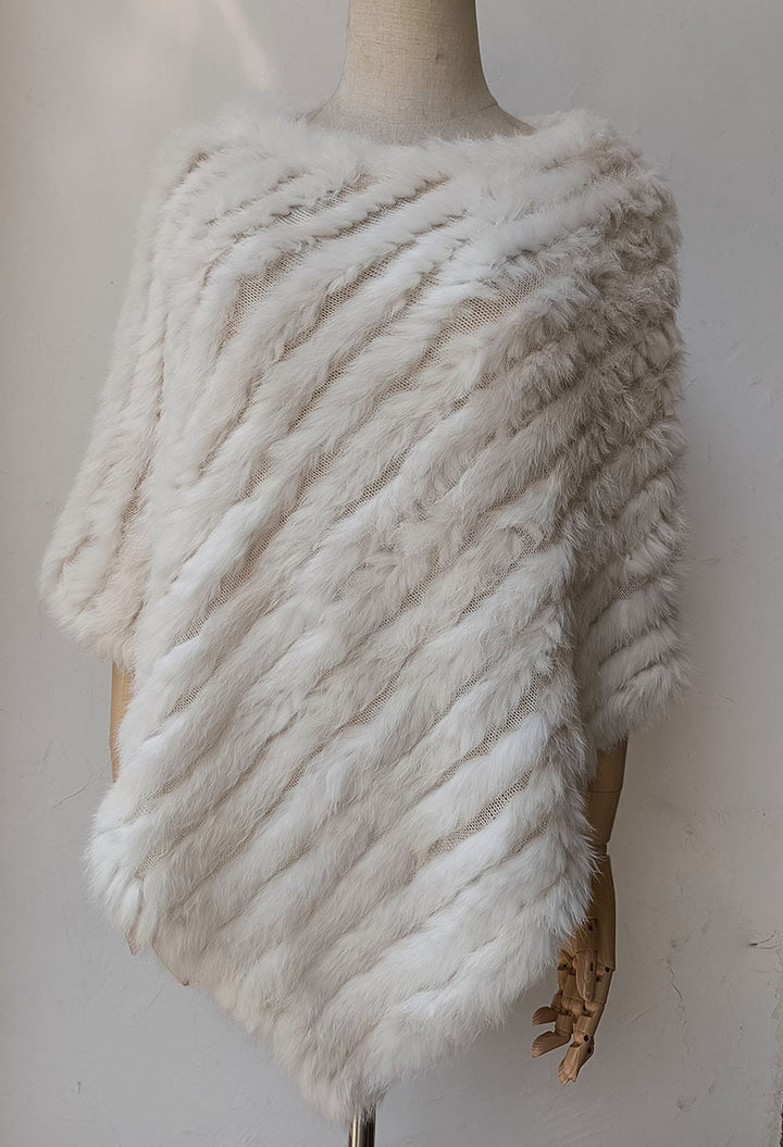 Rabbit Hair Woven Triangle Shawl