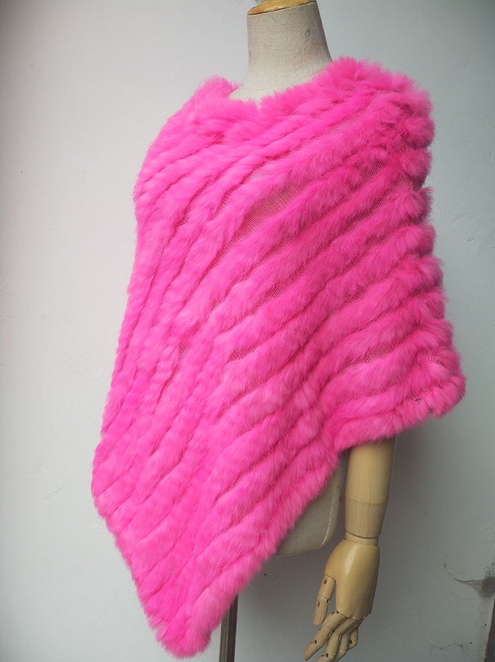 Rabbit Hair Woven Triangle Shawl