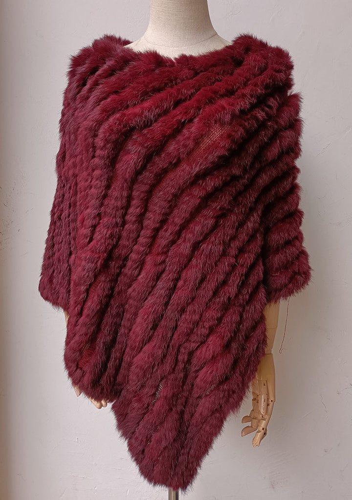 Rabbit Hair Woven Triangle Shawl