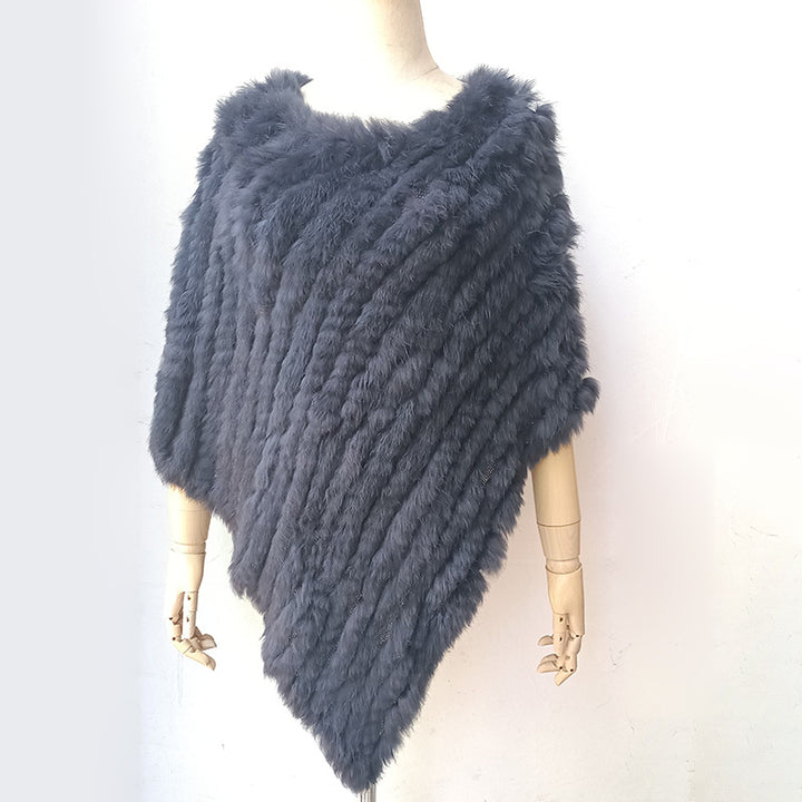 Rabbit Hair Woven Triangle Shawl