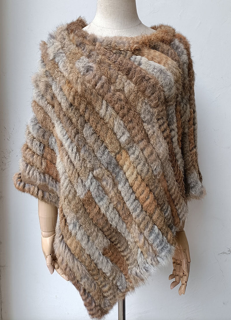Rabbit Hair Woven Triangle Shawl