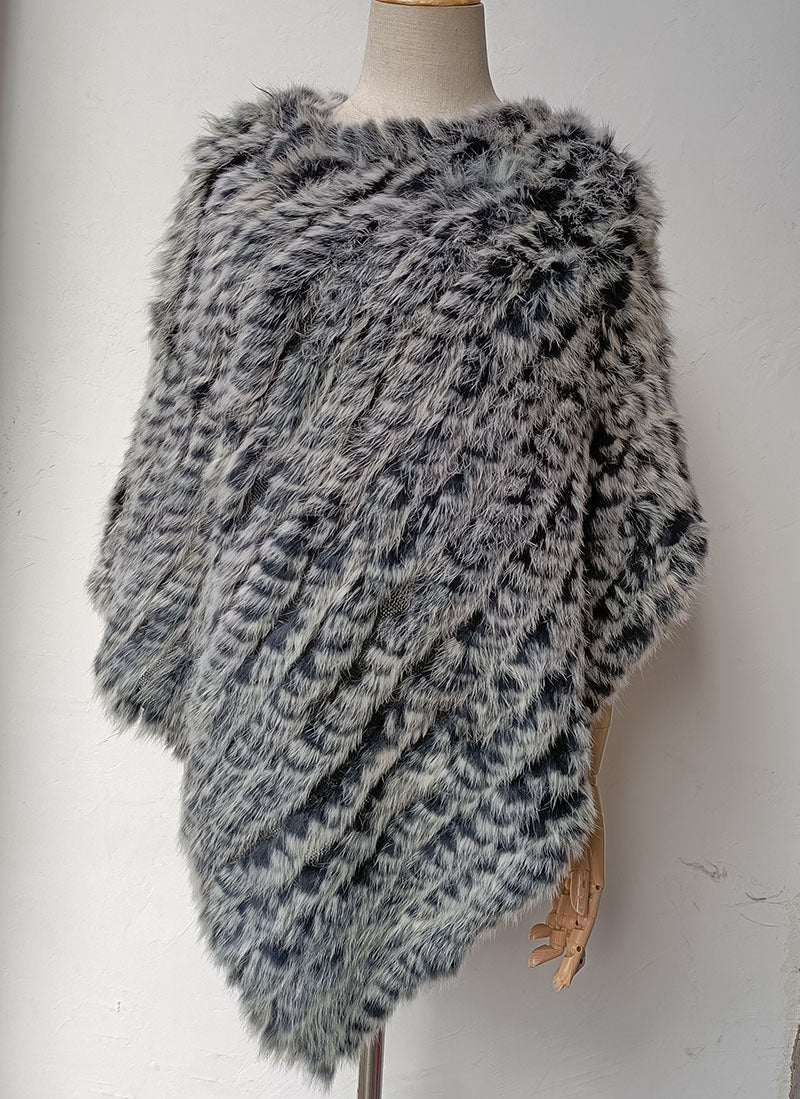 Rabbit Hair Woven Triangle Shawl