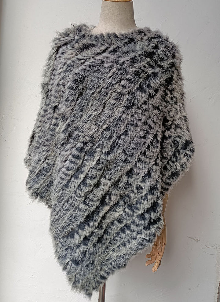 Rabbit Hair Woven Triangle Shawl
