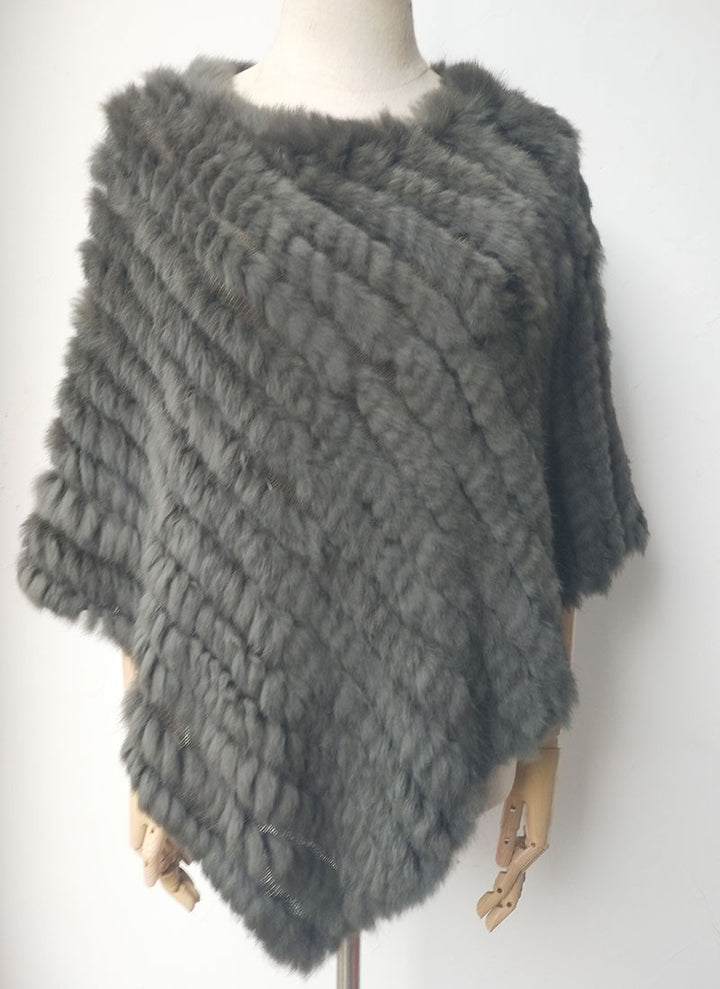 Rabbit Hair Woven Triangle Shawl