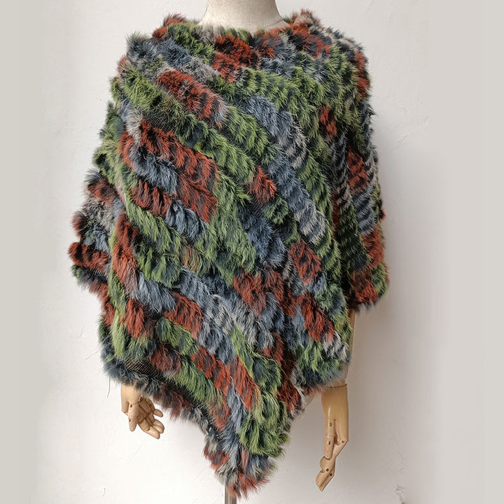 Rabbit Hair Woven Triangle Shawl