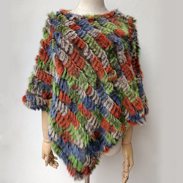 Rabbit Hair Woven Triangle Shawl