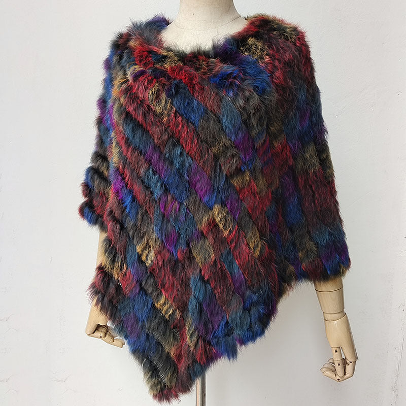 Rabbit Hair Woven Triangle Shawl