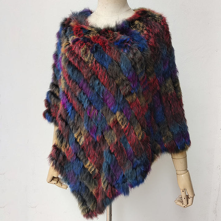 Rabbit Hair Woven Triangle Shawl