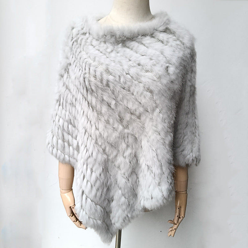 Rabbit Hair Woven Triangle Shawl