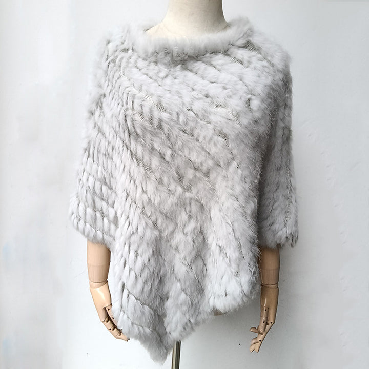 Rabbit Hair Woven Triangle Shawl