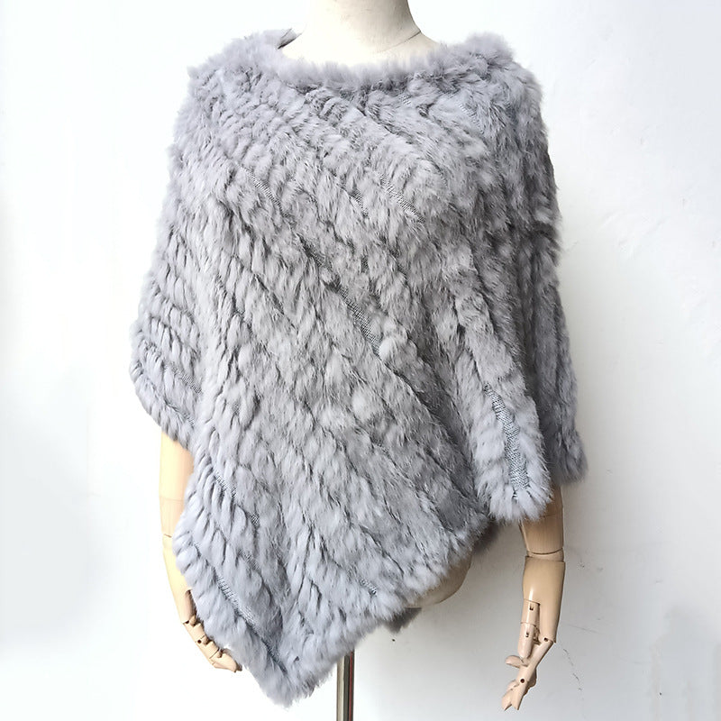 Rabbit Hair Woven Triangle Shawl