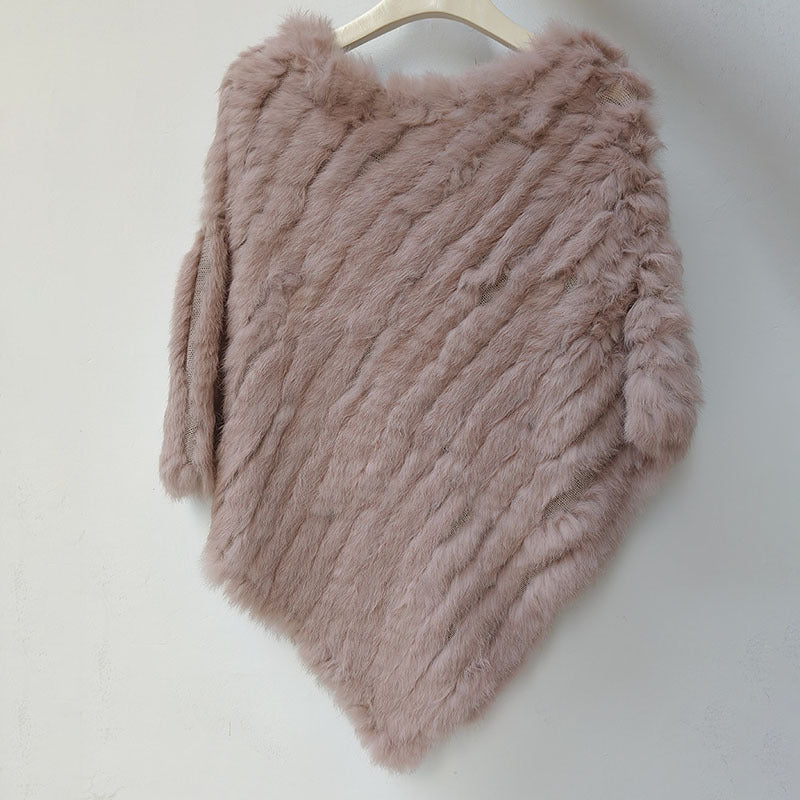 Rabbit Hair Woven Triangle Shawl