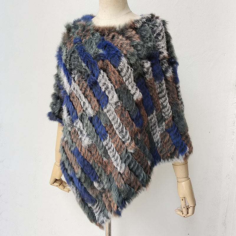 Rabbit Hair Woven Triangle Shawl
