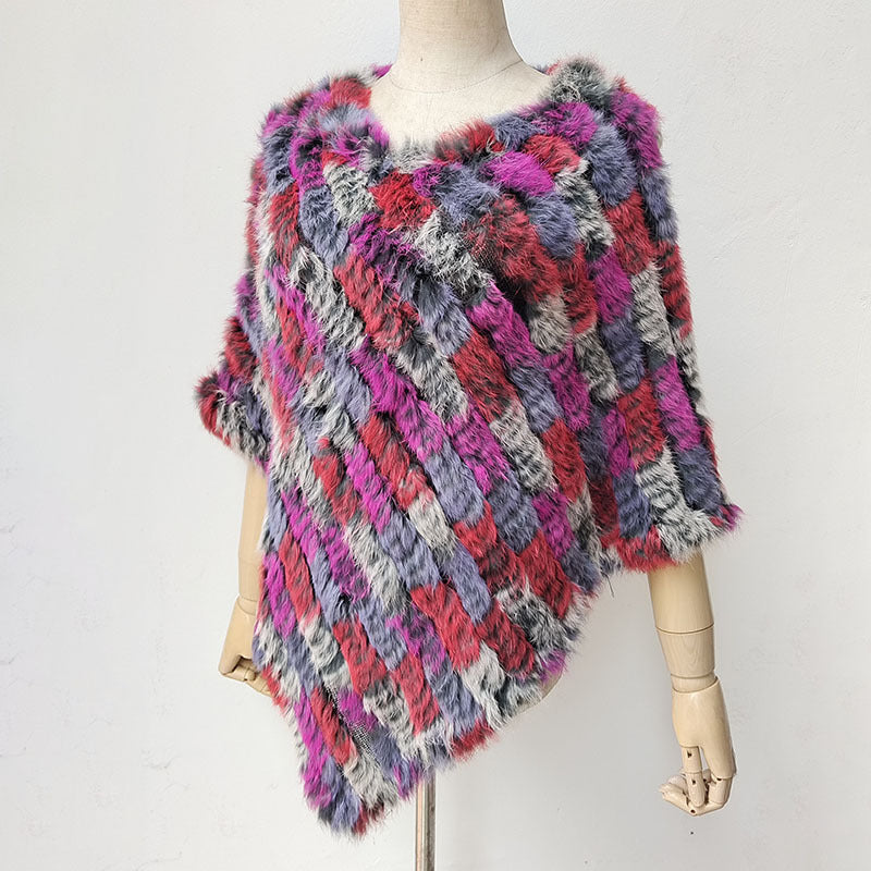 Rabbit Hair Woven Triangle Shawl