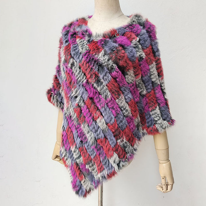 Rabbit Hair Woven Triangle Shawl
