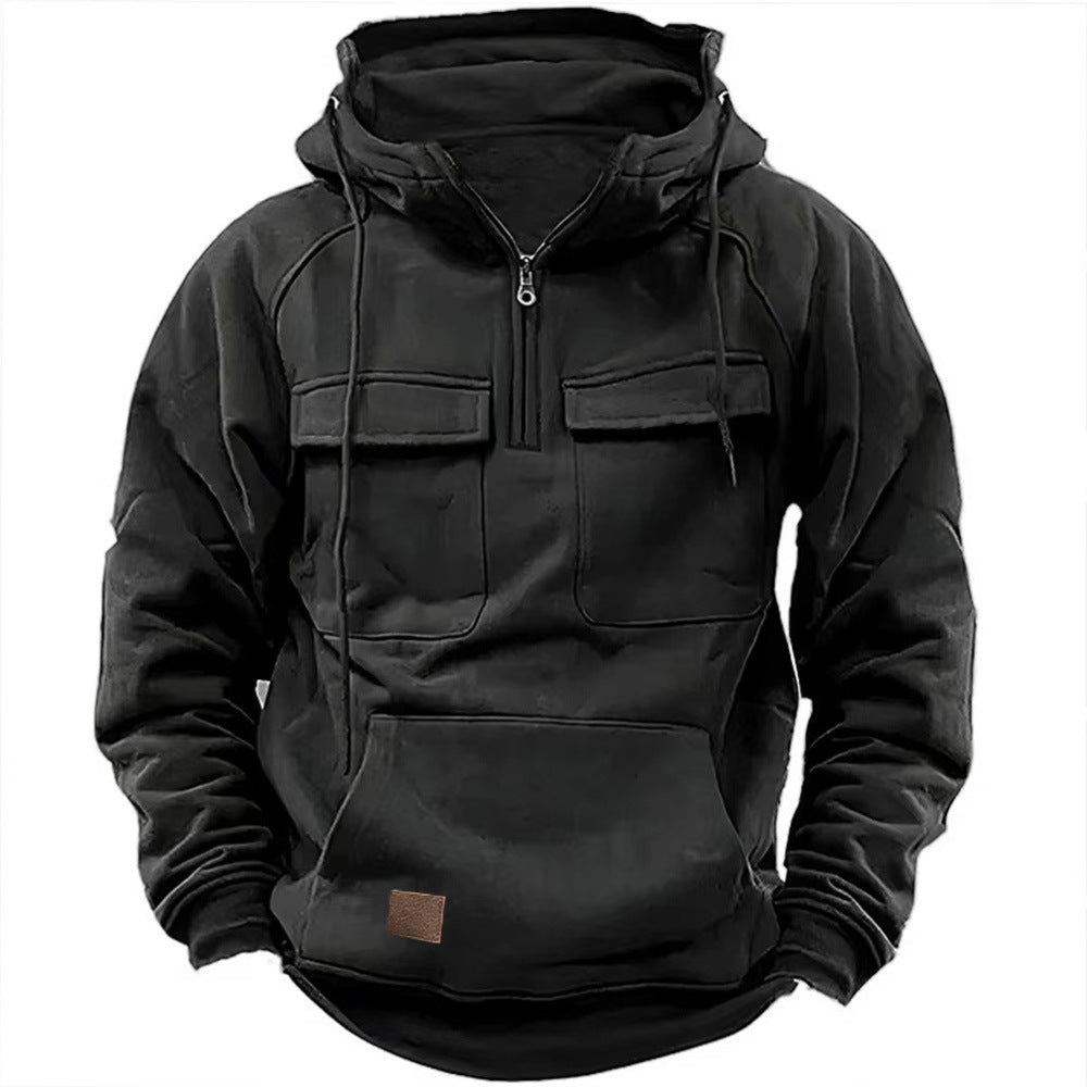 Solid Color Casual Sweatshirt Jacket
