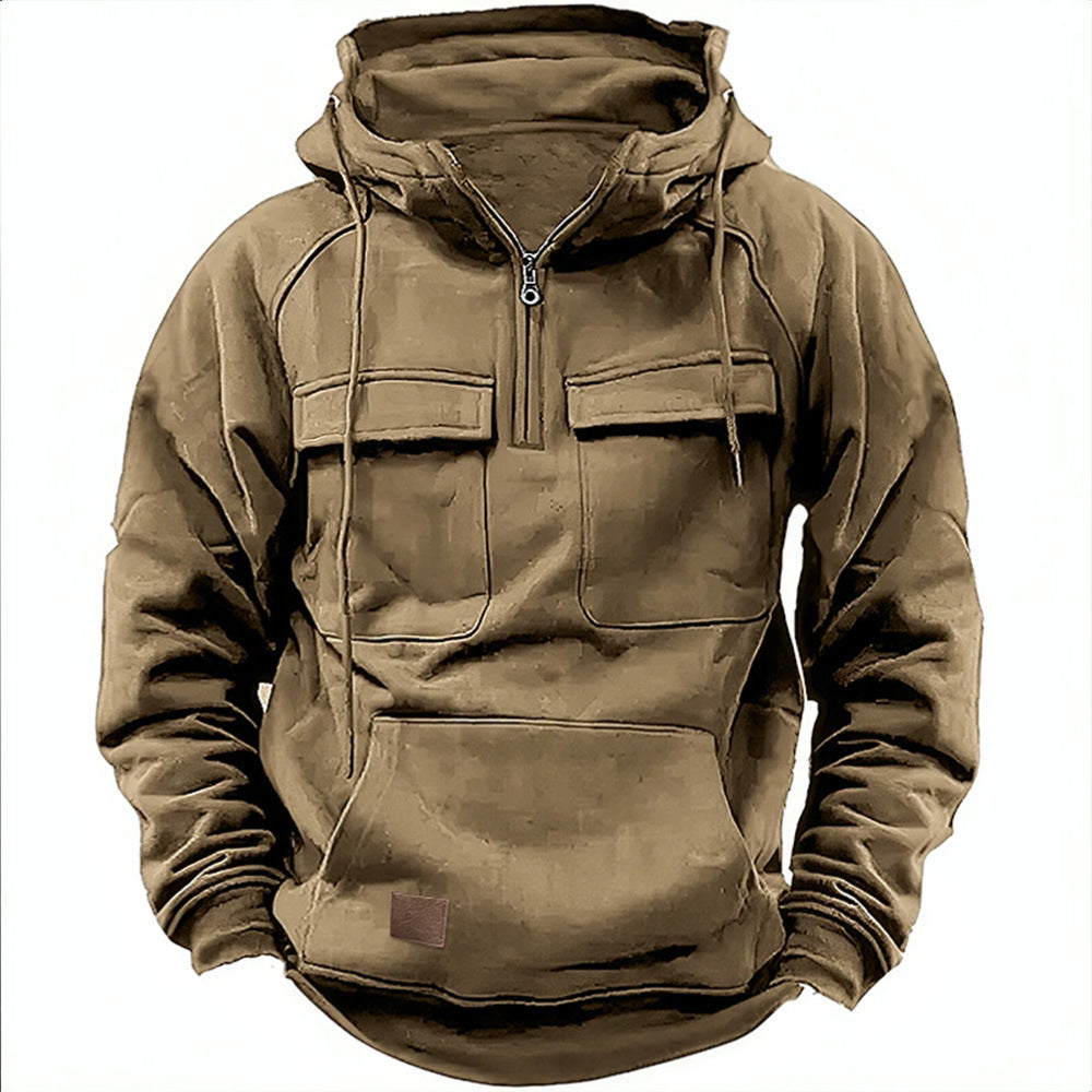 Solid Color Casual Sweatshirt Jacket