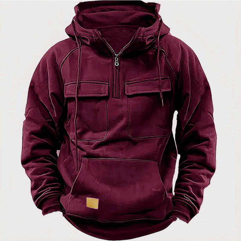 Solid Color Casual Sweatshirt Jacket