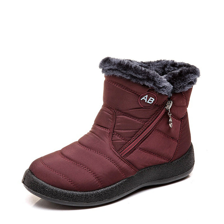 Side Zipper Waterproof Cotton Boots