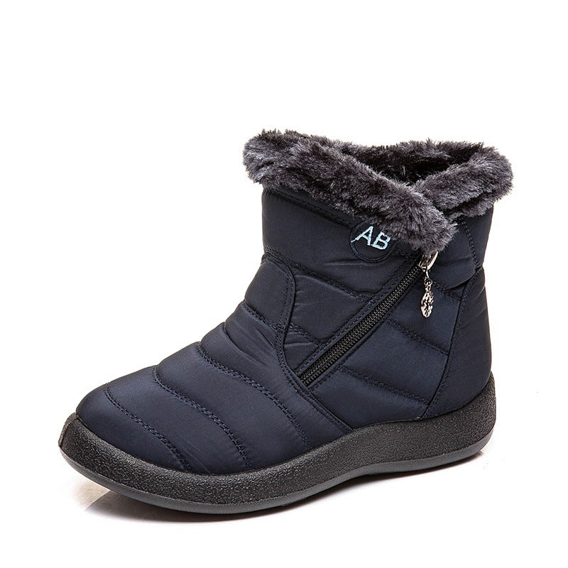 Side Zipper Waterproof Cotton Boots