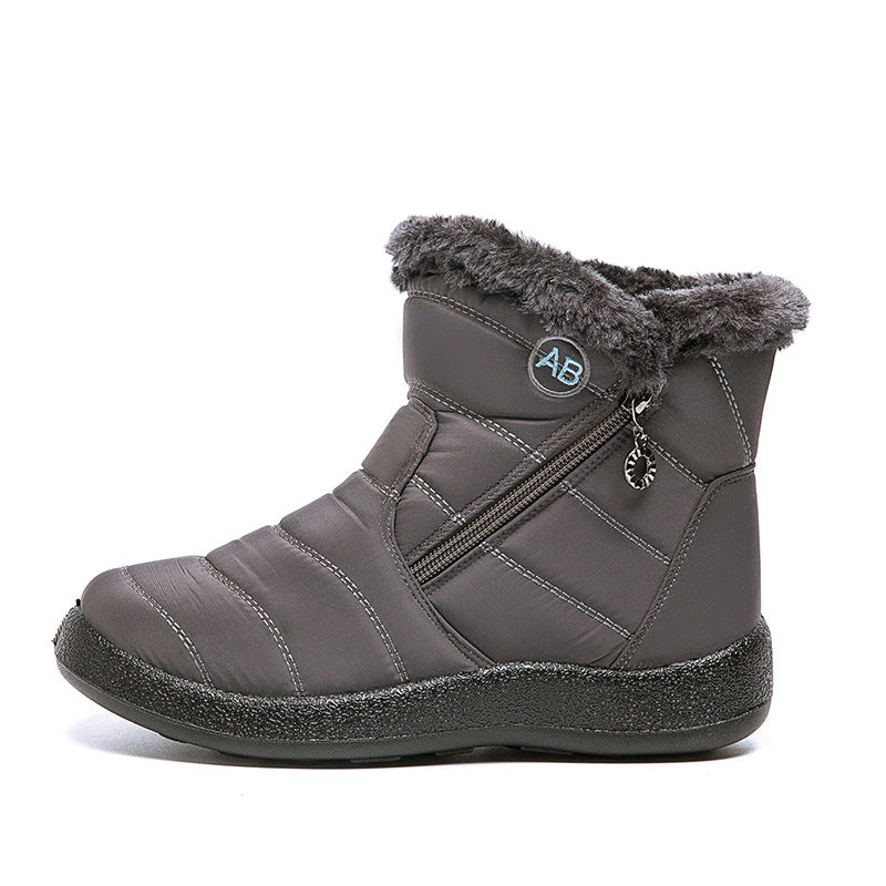 Side Zipper Waterproof Cotton Boots