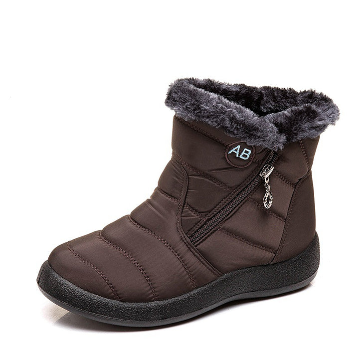 Side Zipper Waterproof Cotton Boots