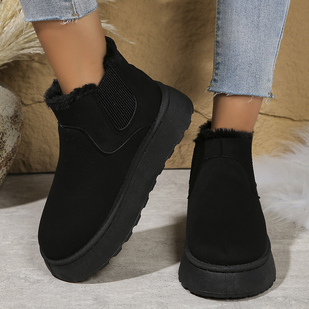 Round Toe Sleeper Snow Boots