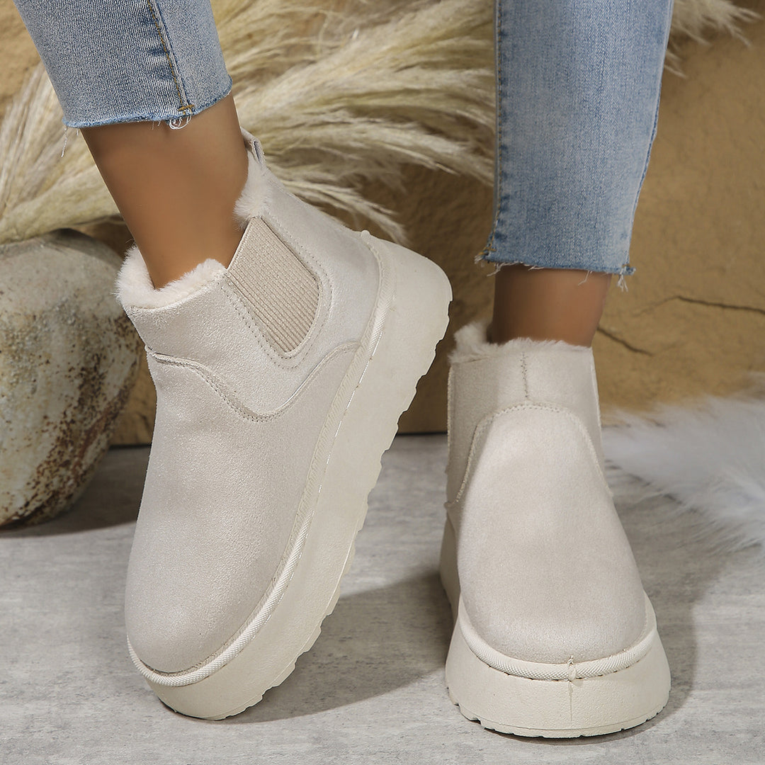 Round Toe Sleeper Snow Boots