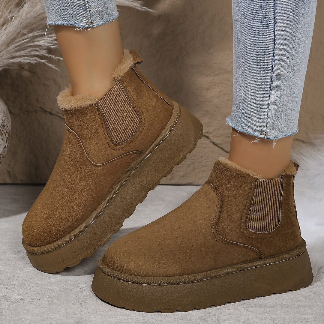Round Toe Sleeper Snow Boots