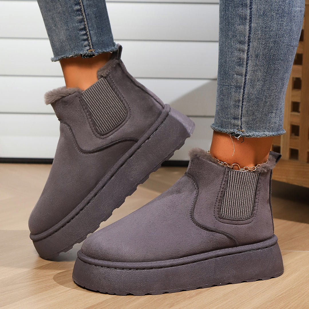 Round Toe Sleeper Snow Boots