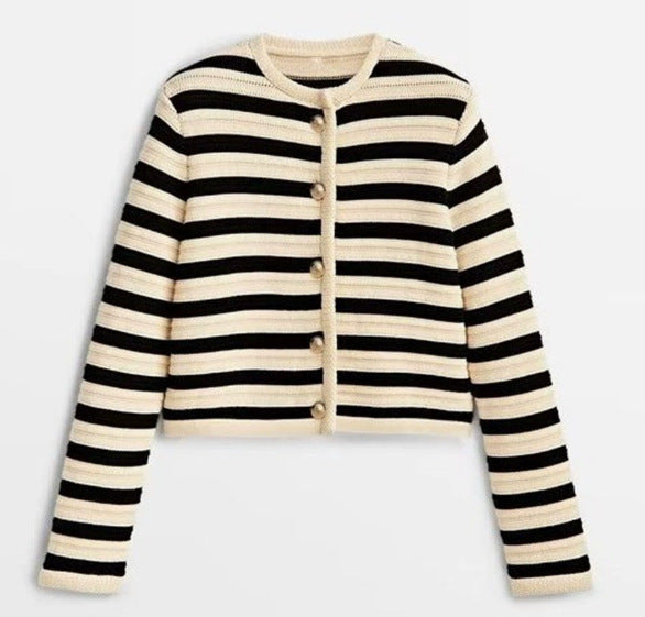 European And American Style Striped Coat