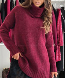 Solid Color Woolen Top