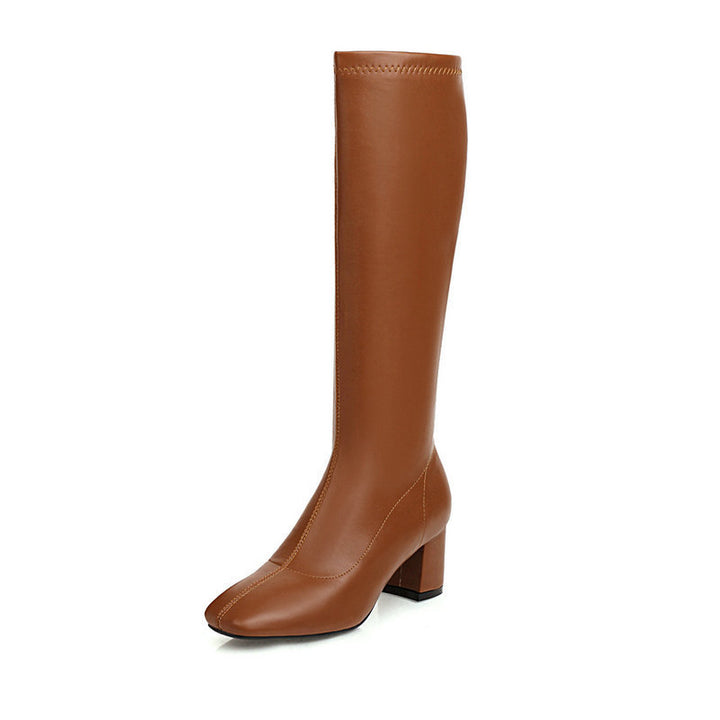 High-Heeled Stretch Boots